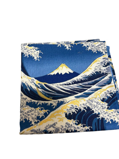 Japanese Furoshiki Wrapping Cloth – Great Wave & Mount Fuji Pattern
