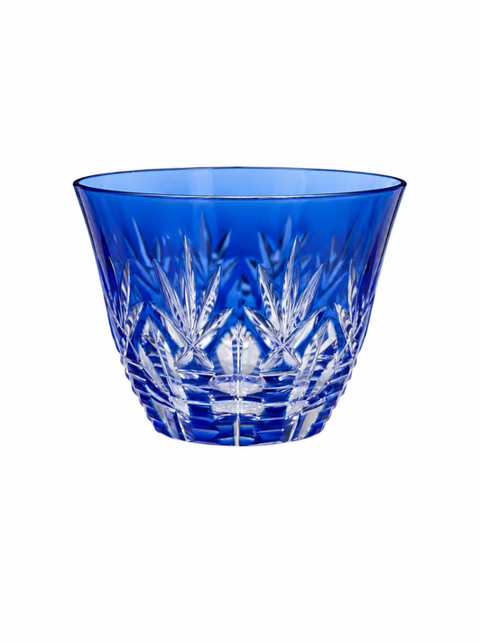 Japanese Edo Kiriko Blue Cut Glass – Rocks Glass